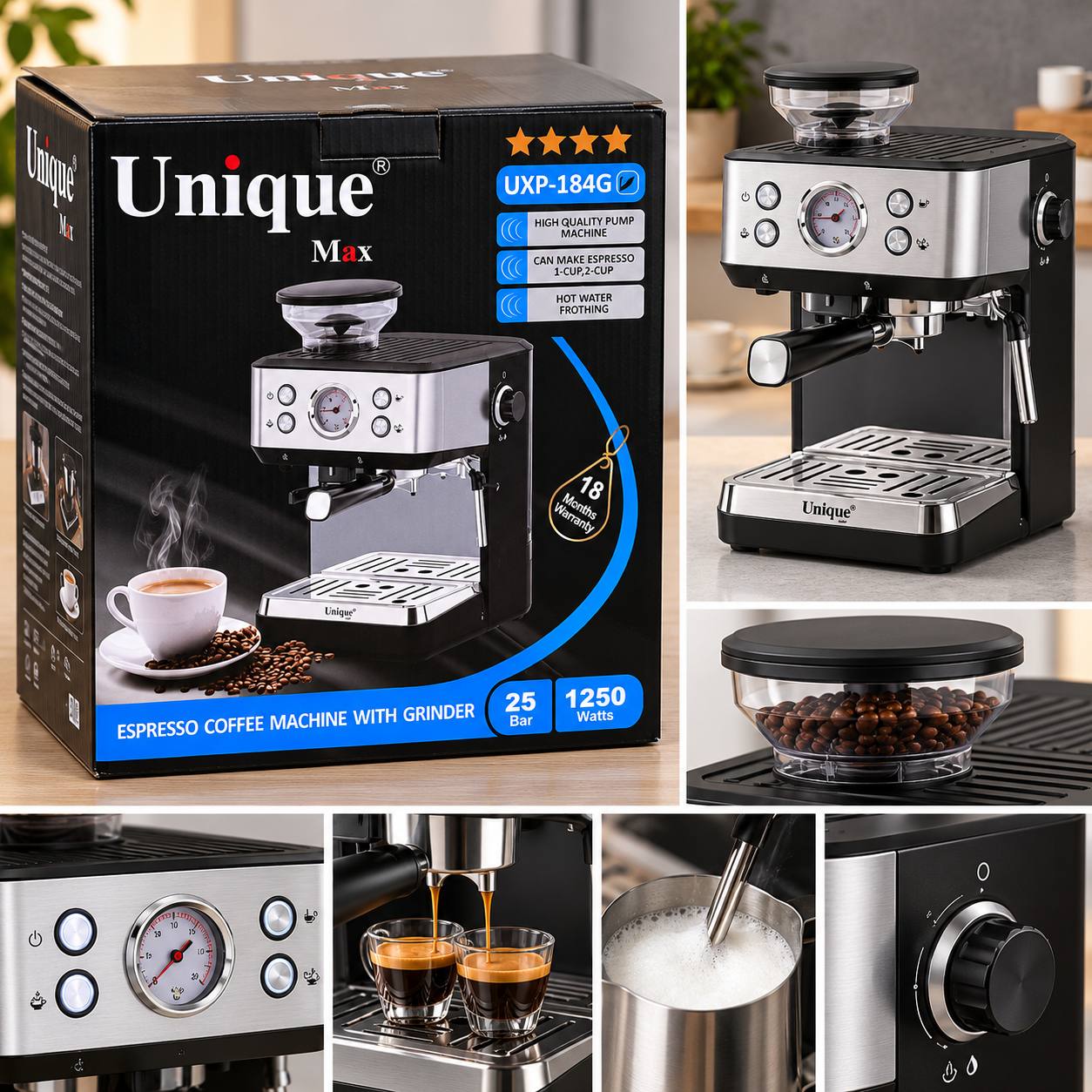 دستگاه اسپرسو یونیک کد UXP-184G