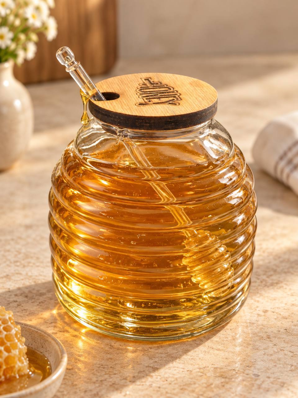 عسل خوری حلقه درب چوبی